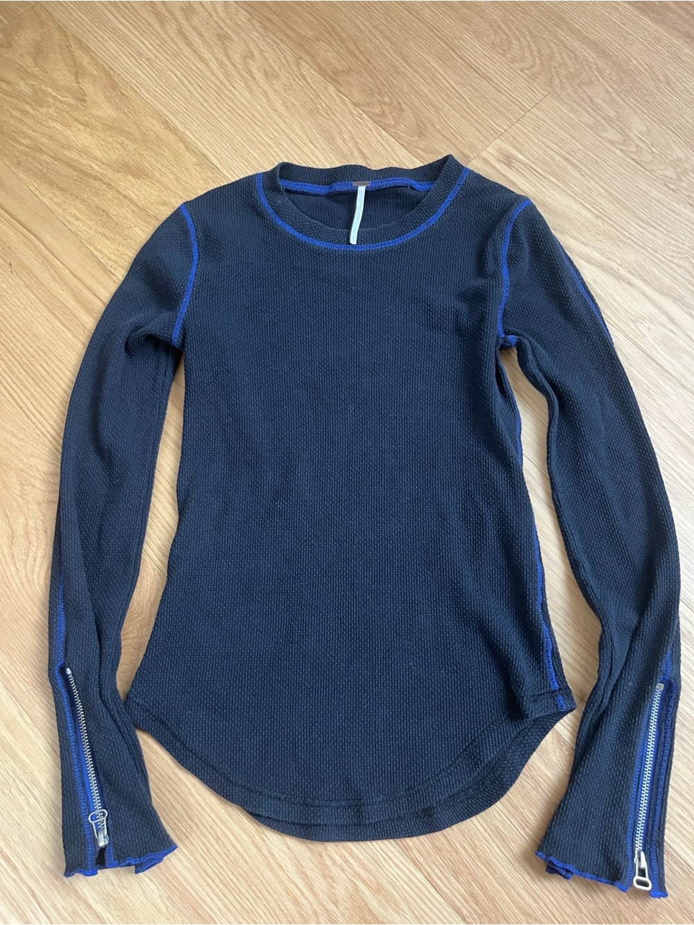 Free People Women’s Zip It Up  Long Sleeve Thermal Top size S